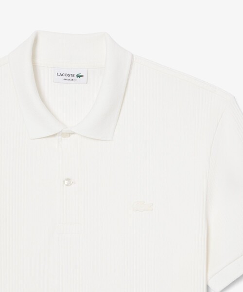 LACOSTE(ラコステ)の「リブニットポロシャツ(ポロシャツ・メンズ・オフホワイト・2/3/4/5)」の4枚目の写真
