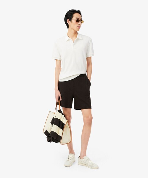 LACOSTE(ラコステ)の「リブニットポロシャツ(ポロシャツ・メンズ・オフホワイト・2/3/4/5)」の3枚目の写真