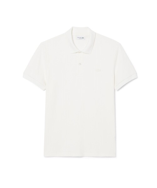 LACOSTE(ラコステ)の「リブニットポロシャツ(ポロシャツ・メンズ・オフホワイト・2/3/4/5)」の2枚目の写真