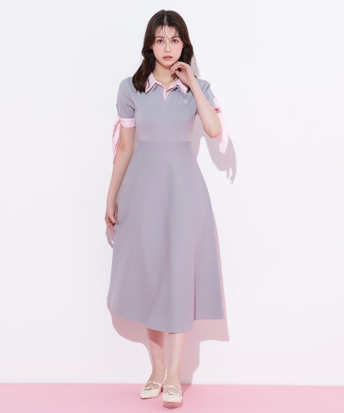 JILL by JILL STUART(ジルバイジルスチュアート)の「【WEB限定カラーあり】ダブルカラーニットワンピース(ワンピース・レディース・グレー/ネイビー/グレー系その他/ブラック・FREE)」の16枚目の写真