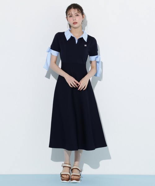 JILL by JILL STUART(ジルバイジルスチュアート)の「【WEB限定カラーあり】ダブルカラーニットワンピース(ワンピース・レディース・グレー/ネイビー/グレー系その他/ブラック・FREE)」の8枚目の写真