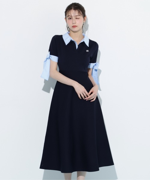 JILL by JILL STUART(ジルバイジルスチュアート)の「【WEB限定カラーあり】ダブルカラーニットワンピース(ワンピース・レディース・グレー/ネイビー/グレー系その他/ブラック・FREE)」の5枚目の写真