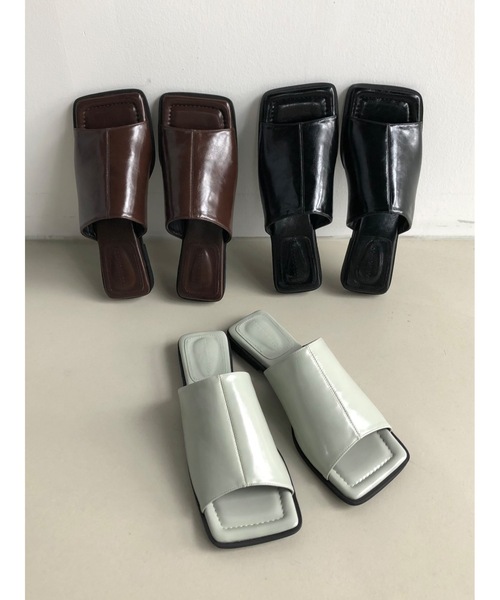 Didot.showroom（ディドット ショールーム）の「【DIDOT.】スクエアサンダル（サンダル・レディース・ダークブラウン/ブラック/アッシュグレー・22.5cm/23cm/23.5cm/24cm/24.5cm/25cm）」の9枚目の写真