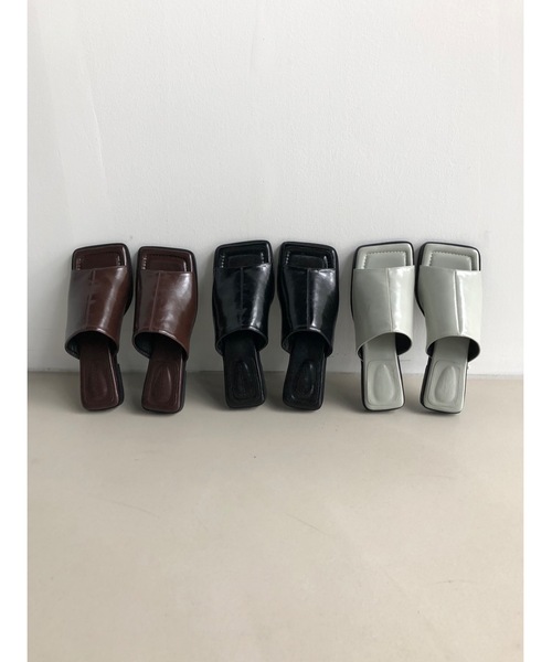 Didot.showroom（ディドット ショールーム）の「【DIDOT.】スクエアサンダル（サンダル・レディース・ダークブラウン/ブラック/アッシュグレー・22.5cm/23cm/23.5cm/24cm/24.5cm/25cm）」の6枚目の写真