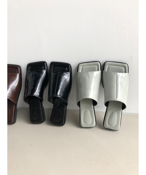 Didot.showroom（ディドット ショールーム）の「【DIDOT.】スクエアサンダル（サンダル・レディース・ダークブラウン/ブラック/アッシュグレー・22.5cm/23cm/23.5cm/24cm/24.5cm/25cm）」の8枚目の写真