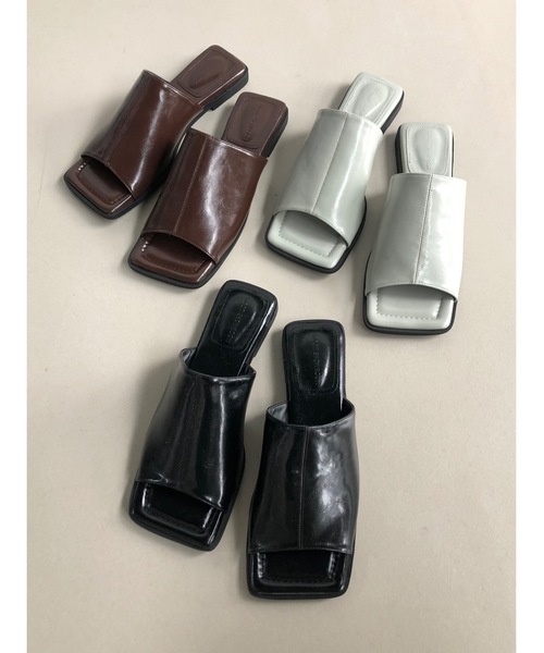 Didot.showroom（ディドット ショールーム）の「【DIDOT.】スクエアサンダル（サンダル・レディース・ダークブラウン/ブラック/アッシュグレー・22.5cm/23cm/23.5cm/24cm/24.5cm/25cm）」の5枚目の写真