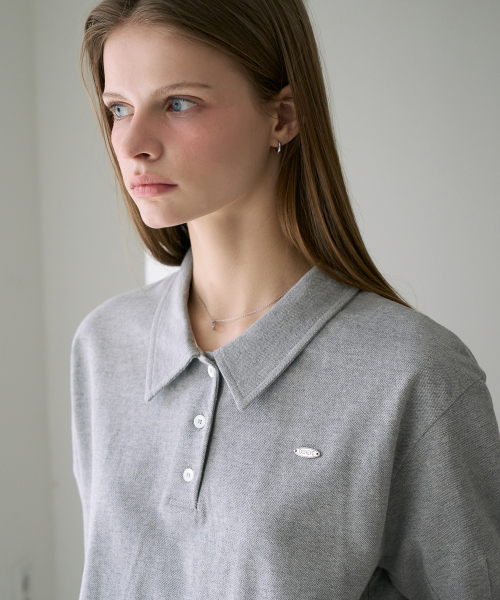 DEHEVE（デヘヴェ）の「Frill Layered Collar T-Shirt [Gray]（Tシャツ/カットソー・レディース・アッシュグレー・OS）」の8枚目の写真