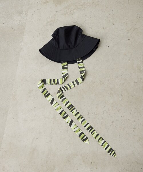 ear PAPILLONNER(イアパピヨネ)の「柄紐付きハット【SUM1 STYLE】(ハット・レディース・ブラック/カーキ・FREE)」の19枚目の写真