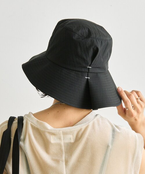 ear PAPILLONNER(イアパピヨネ)の「柄紐付きハット【SUM1 STYLE】(ハット・レディース・ブラック/カーキ・FREE)」の6枚目の写真