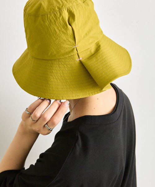 ear PAPILLONNER(イアパピヨネ)の「柄紐付きハット【SUM1 STYLE】(ハット・レディース・ブラック/カーキ・FREE)」の12枚目の写真