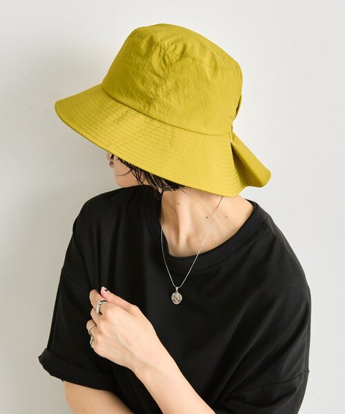 ear PAPILLONNER(イアパピヨネ)の「柄紐付きハット【SUM1 STYLE】(ハット・レディース・ブラック/カーキ・FREE)」の13枚目の写真