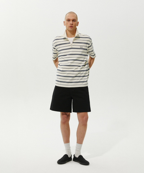 PLAC（プラック）の「配色カラー半袖Tシャツ2色（Tシャツ/カットソー・メンズ・アイボリー/ネイビー・MEDIUM/LARGE）」の7枚目の写真
