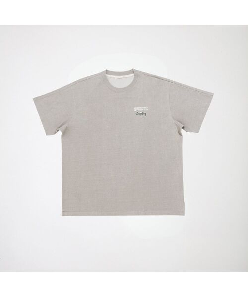 SLOUPLAY(スロープレイ)の「ピグメントオーバースリットT(2カラー)(Tシャツ/カットソー・レディース・チャコール/ライトグレー・LARGE/FREE)」の1枚目の写真