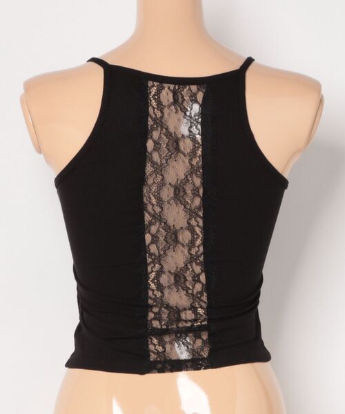 Lace Ladies(レースレディース)の「レース切替 バックデザイン カップ付き タンクトップ(タンクトップ・レディース・ブラック/グレー/ホワイト・FREE)」の5枚目の写真