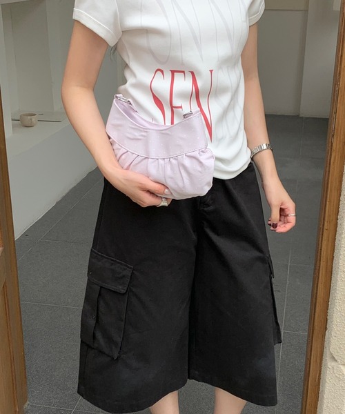 Chiina(チーナ)の「【Chiina】ムーンドットギャザーハンドバッグ(ハンドバッグ・レディース・ライトパープル/ブラック/ホワイト/ライトブルー・FREE)」の8枚目の写真