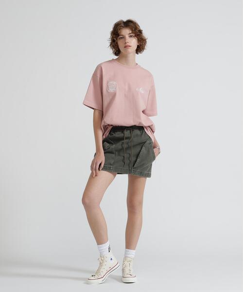 AVIREX（アヴィレックス）の「STITCH EMBROIDERY LOGO T-SHIRT（Tシャツ/カットソー・レディース・ピンク・F）」の4枚目の写真
