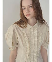 LILY BROWN（リリーブラウン）の「フリルレースアップブラウス（シャツ