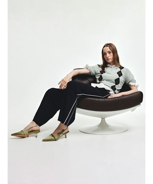 LILY BROWN（リリーブラウン）の「フリルレースアップブラウス（シャツ