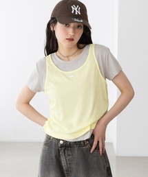ギャザーシアータンクレイヤードＴシャツ