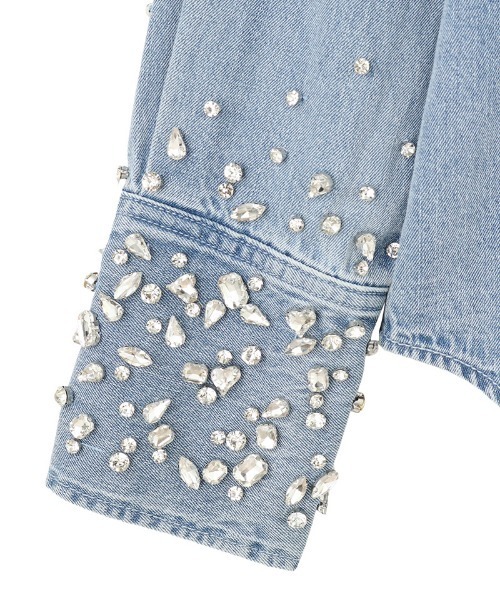 JENNE(ジェンヌ)の「手刺繍ビジューデニムブラウス(シャツ/ブラウス・レディース・ブルー・SMALL/LARGE/MEDIUM)」の16枚目の写真