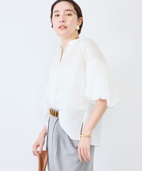 NOLLEY’S(ノーリーズ)の「ウォッシャブルモールストライプブラウス(シャツ/ブラウス・レディース・ブラック/ホワイト/ブラウン系その他2・38)」の18枚目の写真