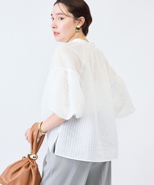 NOLLEY’S(ノーリーズ)の「ウォッシャブルモールストライプブラウス(シャツ/ブラウス・レディース・ブラック/ホワイト/ブラウン系その他2・38)」の16枚目の写真