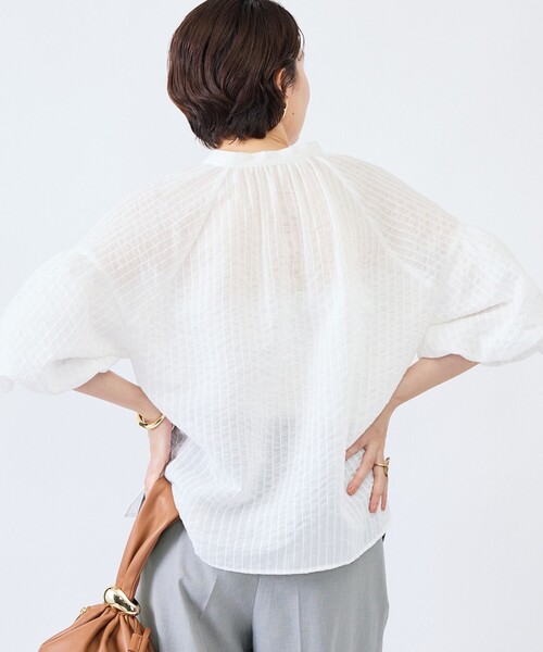 NOLLEY’S(ノーリーズ)の「ウォッシャブルモールストライプブラウス(シャツ/ブラウス・レディース・ブラック/ホワイト/ブラウン系その他2・38)」の15枚目の写真