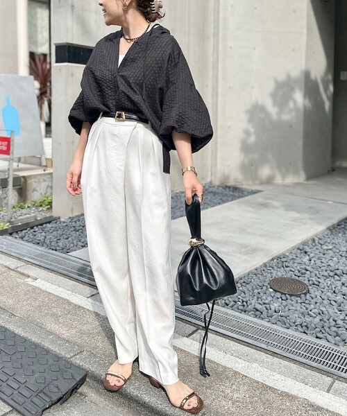 NOLLEY’S(ノーリーズ)の「ウォッシャブルモールストライプブラウス(シャツ/ブラウス・レディース・ブラック/ホワイト/ブラウン系その他2・38)」の10枚目の写真