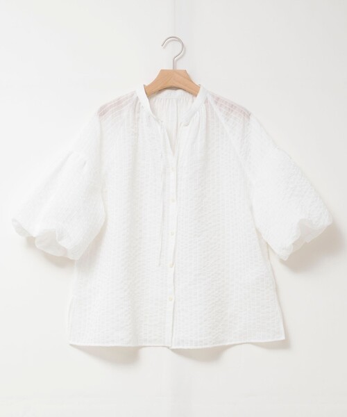NOLLEY’S(ノーリーズ)の「ウォッシャブルモールストライプブラウス(シャツ/ブラウス・レディース・ブラック/ホワイト/ブラウン系その他2・38)」の5枚目の写真