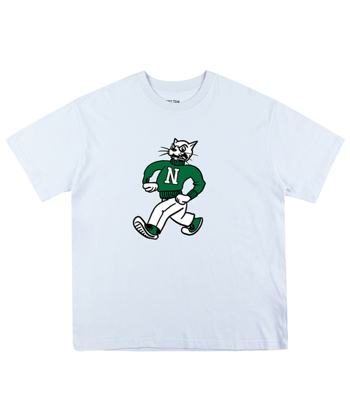 NAVYTEAM(ネイビーチーム)の「Angry Cat Original 半袖Tシャツ(8色)(Tシャツ/カットソー・レディース・ホワイト×パープル/ネイビー系1/グレー系その他2/ブラック×パープル/グレー系その他3/ネイビー系2/ホワイト×グリーン/ブラック×グリーン・SMALL/MEDIUM/LARGE/X-LARGE)」の2枚目の写真