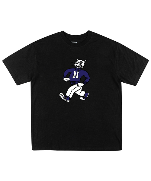NAVYTEAM(ネイビーチーム)の「Angry Cat Original 半袖Tシャツ(8色)(Tシャツ/カットソー・レディース・ホワイト×パープル/ネイビー系1/グレー系その他2/ブラック×パープル/グレー系その他3/ネイビー系2/ホワイト×グリーン/ブラック×グリーン・SMALL/MEDIUM/LARGE/X-LARGE)」の4枚目の写真