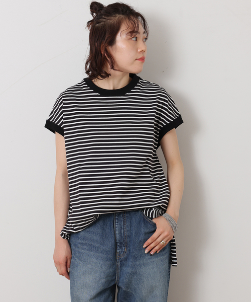 JOURNAL STANDARD LUXE(ジャーナルスタンダード ラックス)の「スワイジャージ キャップスリーブプルオーバー(Tシャツ/カットソー・レディース・ホワイト/ブラック系その他/ブラック・FREE)」の14枚目の写真