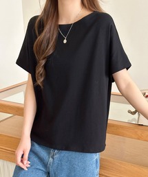 【UVカット率98%/UPF50+/汗染み防止】半袖 クルーネック ノームコア コットン Tシャツ レディース