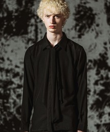 【NO ID.】Fly Front Scarf Shirt / フライフロントスカーフシャツ