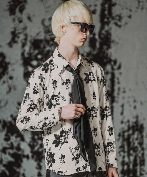 NO ID.(ノーアイディ)の「【NO ID.】Fly Front Scarf Shirt / フライフロントスカーフシャツ(シャツ/ブラウス・メンズ・ホワイト/ブラック/その他5・1/2)」の5枚目の写真