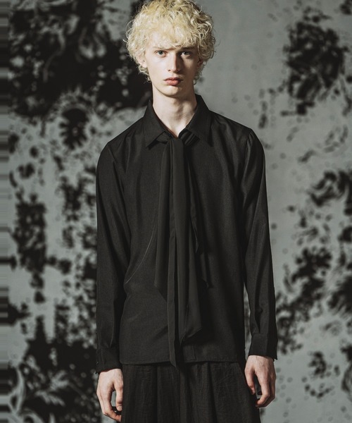 NO ID.(ノーアイディ)の「【NO ID.】Fly Front Scarf Shirt / フライフロントスカーフシャツ(シャツ/ブラウス・メンズ・ホワイト/ブラック/その他5・1/2)」の18枚目の写真