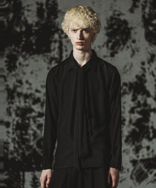 NO ID.(ノーアイディ)の「【NO ID.】Fly Front Scarf Shirt / フライフロントスカーフシャツ(シャツ/ブラウス・メンズ・ホワイト/ブラック/その他5・1/2)」の19枚目の写真