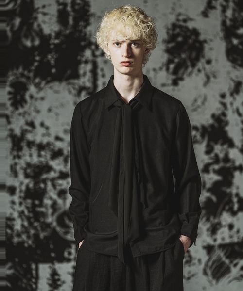 NO ID.(ノーアイディ)の「【NO ID.】Fly Front Scarf Shirt / フライフロントスカーフシャツ(シャツ/ブラウス・メンズ・ホワイト/ブラック/その他5・1/2)」の20枚目の写真