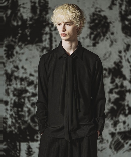 NO ID.(ノーアイディ)の「【NO ID.】Fly Front Scarf Shirt / フライフロントスカーフシャツ(シャツ/ブラウス・メンズ・ホワイト/ブラック/その他5・1/2)」の21枚目の写真