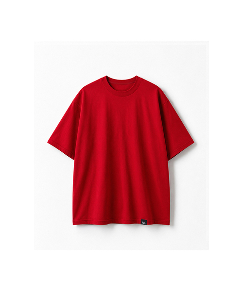 TUO(トゥオ)の「ベーシックセミルーズフィットソフトコットンTシャツ ベーシックセミルーズフィットソフトコットンティ (11色)(Tシャツ/カットソー・レディース・ホワイト/ブラック/ブラウン/グレー/レッド/ライラック/レモンイエロー/チャコール・FREE)」の8枚目の写真