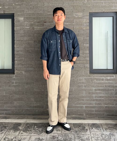 TUO(トゥオ)の「ベーシックセミルーズフィットソフトコットンTシャツ ベーシックセミルーズフィットソフトコットンティ (11色)(Tシャツ/カットソー・レディース・ホワイト/ブラック/ブラウン/グレー/レッド/ライラック/レモンイエロー/チャコール・FREE)」の15枚目の写真