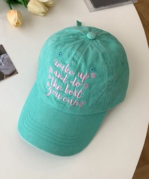 Silly（シリー）の「【くすみカラーと英字刺繍がポイント！】刺繍ロゴウォッシュキャップ（キャップ）」