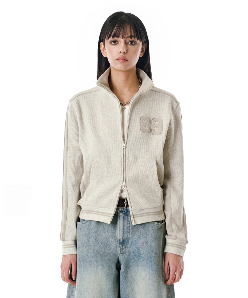 SECONDMONO（セカンドモノローグ）の「Waffle Track Jacket [BEIGE]_SEJK022BEIGE（ナイロンジャケット・レディース・その他・SMALL/MEDIUM/LARGE/X-SMALL）」の3枚目の写真