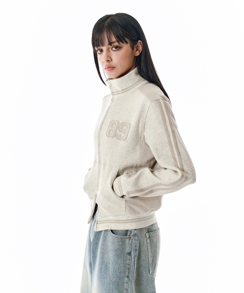 SECONDMONO（セカンドモノローグ）の「Waffle Track Jacket [BEIGE]_SEJK022BEIGE（ナイロンジャケット・レディース・その他・SMALL/MEDIUM/LARGE/X-SMALL）」の4枚目の写真