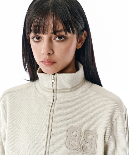 SECONDMONO（セカンドモノローグ）の「Waffle Track Jacket [BEIGE]_SEJK022BEIGE（ナイロンジャケット・レディース・その他・SMALL/MEDIUM/LARGE/X-SMALL）」の5枚目の写真