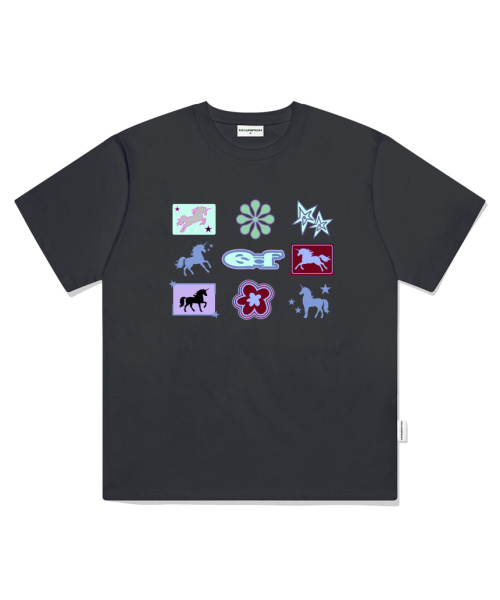 ESCAPEFROM(エスケープフロム)の「ユニコーンビンゴプリントオーバーサイズ半袖Tシャツグレー(Tシャツ/カットソー・レディース・その他・LARGE/MEDIUM/SMALL)」の3枚目の写真