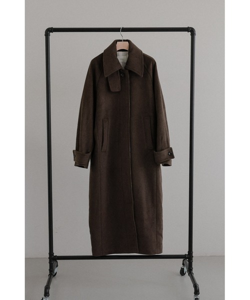 tento(テント)の「Long Balmacaan coat(ステンカラーコート・レディース・ブラウン/ベージュ・FREE)」の17枚目の写真