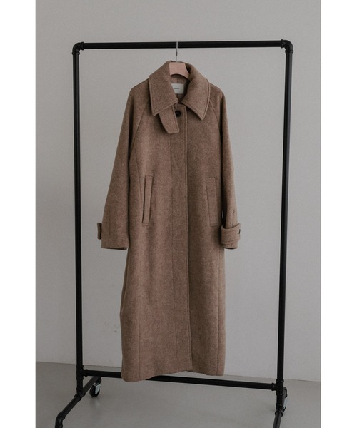 tento(テント)の「Long Balmacaan coat(ステンカラーコート・レディース・ブラウン/ベージュ・FREE)」の19枚目の写真