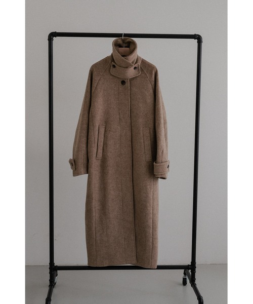 tento(テント)の「Long Balmacaan coat(ステンカラーコート・レディース・ブラウン/ベージュ・FREE)」の20枚目の写真