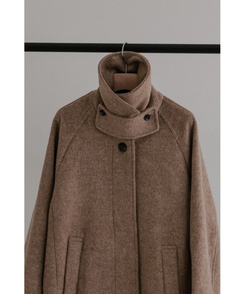 tento(テント)の「Long Balmacaan coat(ステンカラーコート・レディース・ブラウン/ベージュ・FREE)」の22枚目の写真